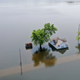 Floodwaters from the Mississippi River rise around a home on June 1, 2019 in West Alton, Missouri.